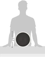 Copco Basics Non-Skid Pantry Cabinet Lazy Susan Turntable, 12-Inch, White/Gray, 1 Count (Pack of 1)