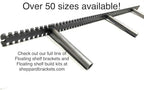 Floating Shelf Brackets - Sheppard Brackets - Easy Install - Heavy Duty (16 inch)