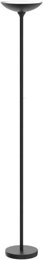 BoostArea Torchiere Floor Lamp, 30W Super Bright LED Standing Lamp, Stepless Dimmable Pole Lamp with 3000K Lighting, Rotary Switch, 70 Inch Tall Metal Modern Floor Lamps for Living Room/Bedroom Black