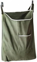 Laundry Collector, Laundry Hamper, Door Hanging Laundry bag with hooks (Army green, 65Liters)