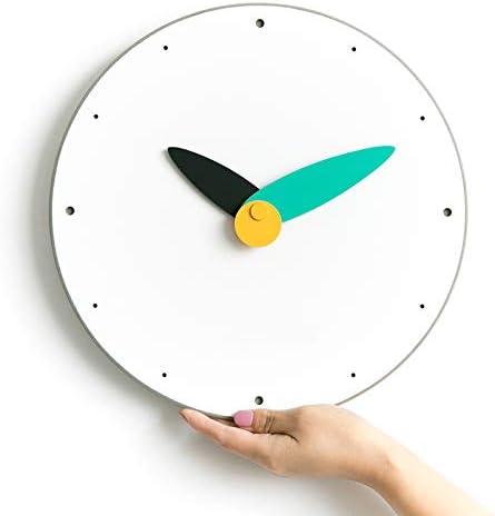 Stephanie Imports Modern Minimalist Teal & Black Wall Clock