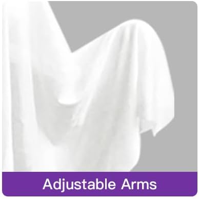 4 Pack Halloween Hanging Ghosts with LED Lights, 27.5 Inch Light Up Ghost Decorations for Indoor Outdoor, Lawn Yard Tree Hanging Halloween Ornaments, Spooky Lighted Party Supplies