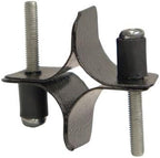 Set of 2 Audubon Torpedo Squirrel Baffles - Black Steel, 6" Diameter Each, Protect Bird Feeders on Poles