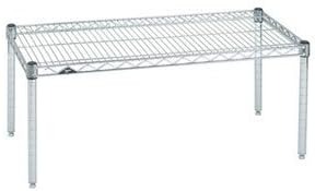 Omega Products Corporation 18" Deep x 30" Wide x 14" High Chrome Stationary Dunnage Rack