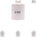 Creative Co-Op Woof Jar with Bone Handle on Lid (Pack of 4)