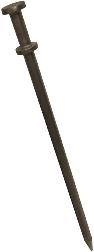 Double Head Tent Stakes - Heavy Duty Steel Tent Stakes, Versatile Ground Spikes to Anchor Commercial Inflatables, Party Tents, and Outdoor Camping Shelters, 3/4 x 24 Inch, 4-Pack