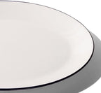 Made In Cookware - Serving Platter - White With Black Rim - Porcelain - Crafted in England