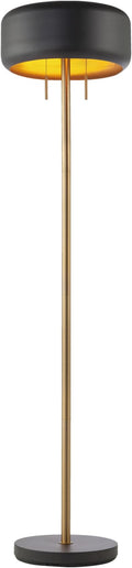 GLOBE Electric 67346 Novogratz x Floor Lamp, Dark Gray