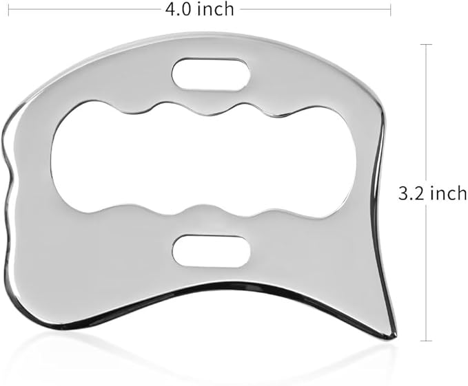 Guasha Massage Tool, Grade Stainless Steel Scraping Tool for Soft Tissue Upgrade Physical Therapy Stuff,Used for Back, Legs, Arms,Neck,Shoulder, Gua sha Tool