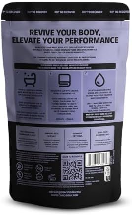 3 Pack Bundle: Coach Soak Recovery Bath Soak, Epsom Salt Bulk, Bath Salts Bulk, 3 Pack Bundle, Total of 9 Pounds (Eucalyptus, Lavender, Citrus)