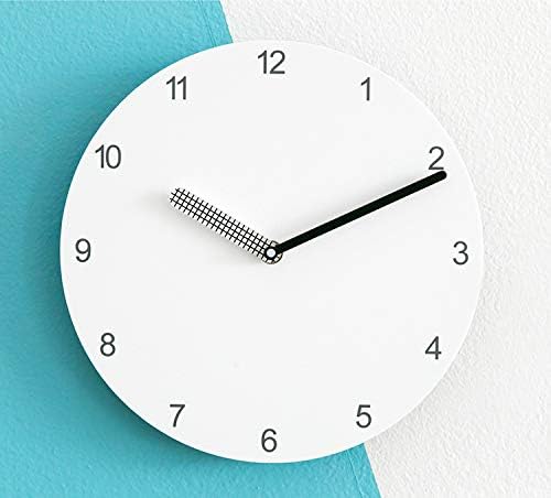 Stephanie Imports Modern Minimalist White & Black Wall Clock