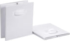 Amazon Basics Collapsible Fabric Storage Cubes Organizer with Handles, Sturdy, White, 10.5-x-10.5-x-11-inch, Pack of 6