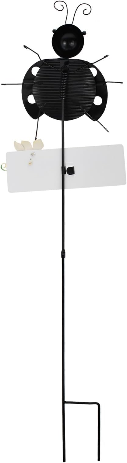 Veclotch 30"" H Metal Ladybug Garden Stake,Rustic Ladybird Decorative Yard Stakes Metal Yard Art Bug Ornaments Welcome Outdoor Spring Garden Stake for Patio Lawn Porch Pathway Decor