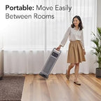 Comfort Zone Oscillating Digital Tower Heater with Remote Control for Indoor Use, Adjustable Thermostat, Timer, Overheat Protection, Tip-Over Switch, Ideal for Home, Bedroom, & Office, HT1206-GRY