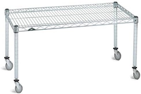 Omega Products Corporation 14" Deep x 42" Wide x 20" High Chrome Mobile Dunnage Rack