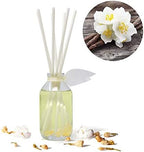 LOVSPA Reed Diffuser Set, Jasmine Vanilla Scented Oil Diffuser with Sticks, Home Fragrance Accessories for Bathroom Shelf Decor, Aroma Diffusers for Home or Office Desk, USA Made
