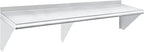 HARDURA Stainless Steel Shelf 12" x 72", 320lb Commercial Shelves Wall Mount Metal Shelving with Backsplash and Brackets for Kitchen, Restaurant, Laundry Room and Home