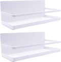 Magnetic Spice Rack Refrigerator Side Magnetic Spice Rack Kitchen Magnetic Shelf Magnetic Fridge Shelf Perfect Space Saver for Kitchen/Apartment 2 Pack (White)