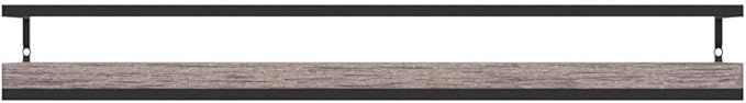 Meangood Floating Shelves Wall Mounted Set of 2, Rustic Wood Wall Storage Shelves for Bedroom,Living Room,Bathroom, Kitchen Brown