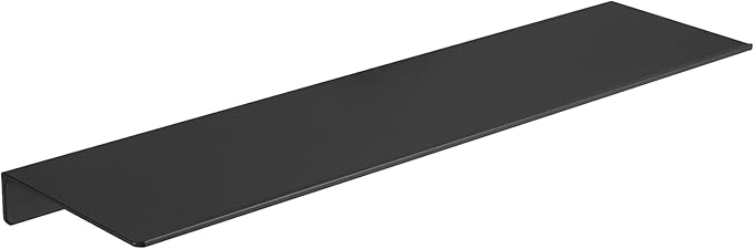 JOOM Small Metal Wall Floating Shelf - Metal Wall Shelf, Black Floating Shelf, Small Bathroom Shelf, Display Shelves for Wall Storage (Black, 20 in)