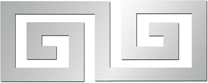 15 Pcs DIY Geometric Shape Acrylic Decorative Mirror Stickers Removable Adhesive Wall Mirror Décor for Living Room Home Background (Silver，3.15 * 7.87inches)