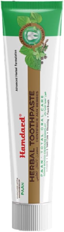 Hamdard Miswak Herbal & Paan Total Oral Care Toothpaste – 200g Each | Herbal Ayurvedic Toothpaste with Paan Flavor | Fluoride-Free | Gum Care, Fresh Breath & Natural Oral Hygiene