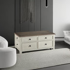 Signature Design by Ashley Bolanburg Farmhouse Lift Top Coffee Table with Drawers, Antique Cream & Brown