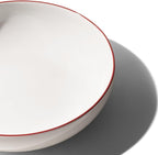 Made In Cookware - Serving Bowl - White With Red Rim - Porcelain England