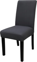 JQinHome Dining Chair Covers Dining Room Chair Slipcovers,High Stretch Removable Washable Parsons Chair Slipcover for Home Party Hotel Wedding Ceremony (Grey)