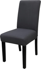 JQinHome Dining Chair Covers Dining Room Chair Slipcovers,High Stretch Removable Washable Parsons Chair Slipcover for Home Party Hotel Wedding Ceremony (Grey)