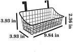 Wire Storage Basket No Drilling Wall Hanging Baskets with Adhesive for Kitchen, Bathroom, Bedroom Storage 2 Pack Black