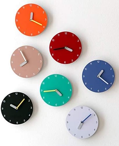 Stephanie Imports Modern Minimalist Teal & Yellow Wall Clock