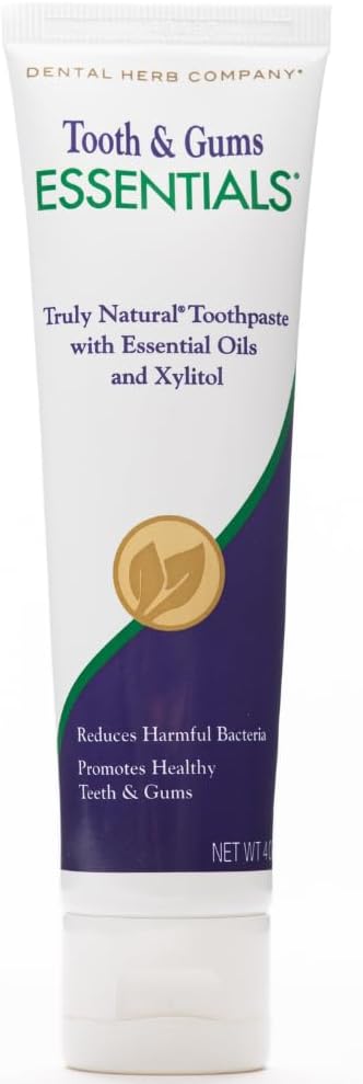 Dental Herb Company - Essentials Toothpaste - Truly Natural Fluoride-Free and SLS-Free - Superior Defense Against Bleeding and Irritated Gums, Dry Mouth, and Mouth sores. (4 oz.)