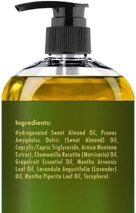 MAJESTIC PURE Arnica Sore Muscle Massage Oil for Massage Therapy - Refreshing, and Relaxing - Natural Oils with Lavender & Chamomile Essential Oils - All Skin Types - Men & Women - 8 fl oz (Pack of 2)