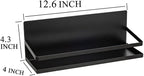 Magnetic Spice Rack Holder Paper Towel Holder with Hook for Refrigerator Fridge Organizer for Kitchen, Space Saver Container for Kitchen/Apartment, Drill Free, Black，3 Packs