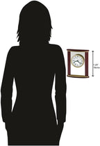 Howard Miller Victor Tabletop Clock - Wooden Desk Timepiece with Glass Crystal, Felt Bottom, Quartz Movement, Analog Alarm Clock, Battery Operated for Home, Office, Living Room, and Bedroom Decor