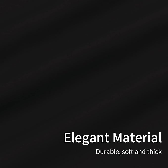 Easy-Going Blackout Curtains for Bedroom, Solid Thermal Insulated Grommet and Noise Reduction Window Drapes, Room Darkening Curtains for Living Room, 2 Panels(46x84 in, Black)