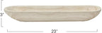 Creative Co-Op Decorative Paulownia Wood Tray, White