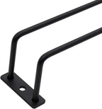 8.8-Inch Wine Glass Rack - Under Cabinet Stemware Wine Glass Holder Glasses Storage Hanger Metal Organizer for Bar Kitchen Black (1 Rows, 3 Pack)