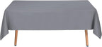 sancua Rectangle Tablecloth - 70 x 108 Inch - Stain and Wrinkle Resistant Washable Polyester Table Cloth, Decorative Fabric Table Cover for Dining Tables, Buffet Parties and Camping, Light Grey