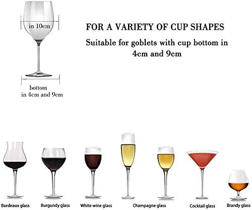 Wine Glass Rack Under Cabinet - Stemware Holder Metal Wine Glass Organizer Glasses Storage Hanger for Bar Kitchen Brown 4 Rows White