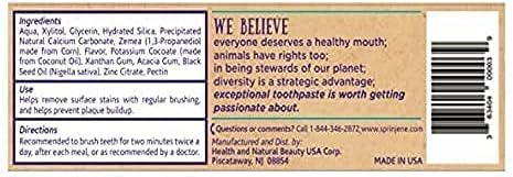 SprinJene Natural Kids Toothpaste, Vanilla | Natural Children’s Toothpaste | Fluoride Free Toothpaste for Toddlers | 4 Pack