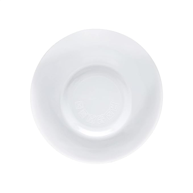Amazon Basics Round Melamine Bowl, 8 oz, White, 6 Piece Set (Previously AmazonCommercial brand)