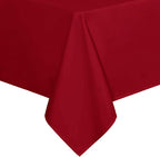 sancua Rectangle Tablecloth - 54 x 78 Inch - Stain and Wrinkle Resistant Washable Polyester Table Cloth, Decorative Fabric Table Cover for Dining Tables, Buffet Parties, Christmas Red