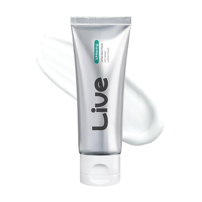 Live Orals Whitening Toothpaste 80g - Fluoride-Free Stain Removal, Strengthens Enamel, Natural Ingredients, Fresh Mint Flavor