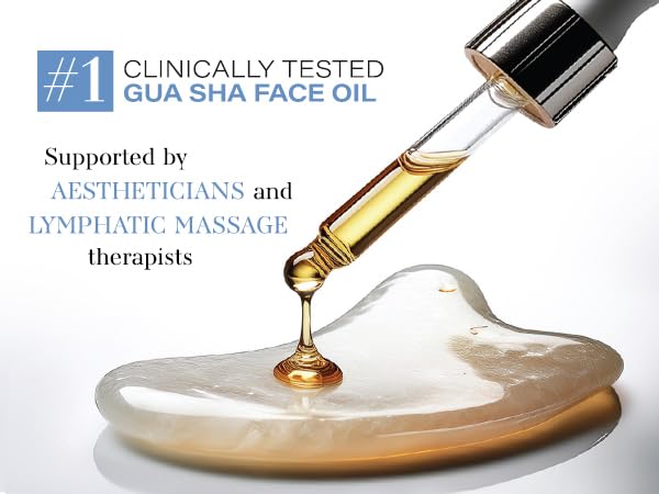 Facial Lymphatic Drainage Oil for Gua Sha Facial Tools, Lymphatic Drainage Massager Face with Jojoba & Coconut Oil, Use with Face Roller, Jade Roller, Guasha Tool for Face & Neck, 1 Fl Oz