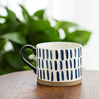 Koja 15 oz. Elegant Hand Painted Decorative Large Porcelain Ceramic Mug Set. 4 Decorative Mugs. Colorful Gift Pack. Impress & Entertain Family & Guests. Dishwasher Microwave Safe.