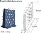 Pegboard Bench-top/Wall-Mount Laboratory Glassware Drying Rack with 27 Pegs, Gray Color