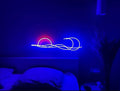 LED Decorative Lights USB Mountains Sunrise Sunset Led Neon Signs Home Decoration Wall Art Holiday Gift Brightness Adjustable 16.5''x9.5''