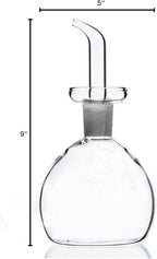 ELETON Cylindrical 28 oz Olive Oil Dispenser Bottle Glass with No Drip Spout -Olive Oil & Vinegar Dispenser Glass Cruet Decanter- Glassware Seal Handicraft Easy Clean Drip Free Bottles for Kitchen